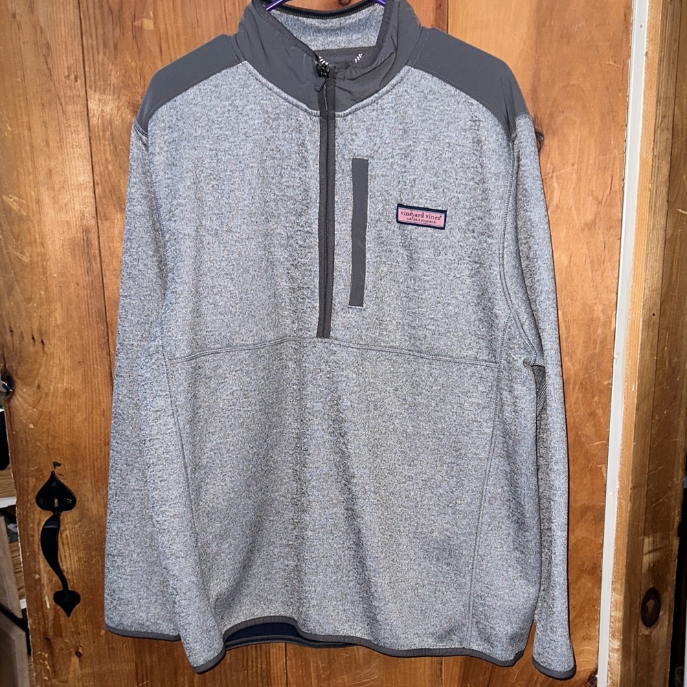 Vineyard Vines Gray and Black Pullover